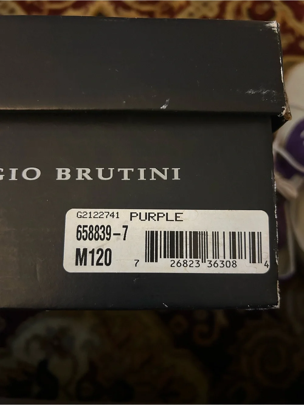 Giorgio Brutini Two-Tone Suede & Canvas Oxfords in Purple and Beige size 12